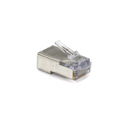Cable Wholesale Platinum Tools EZ-RJ45 Shielded Cat6/Cat5e Crimp Connectors, internal ground, Slide Through 202020J